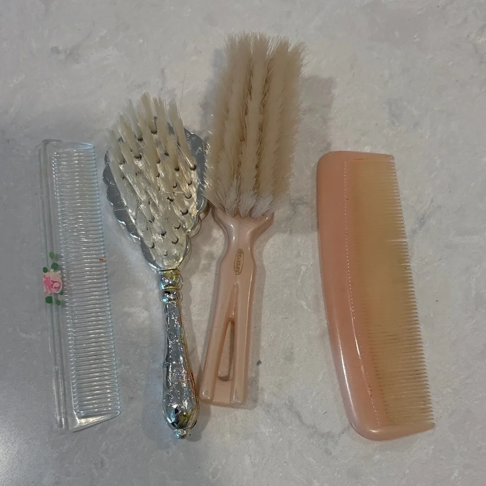 Vintage Hair Brush and Comb Set